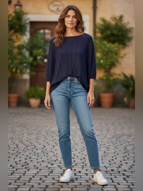 Chicos Navy Blouse